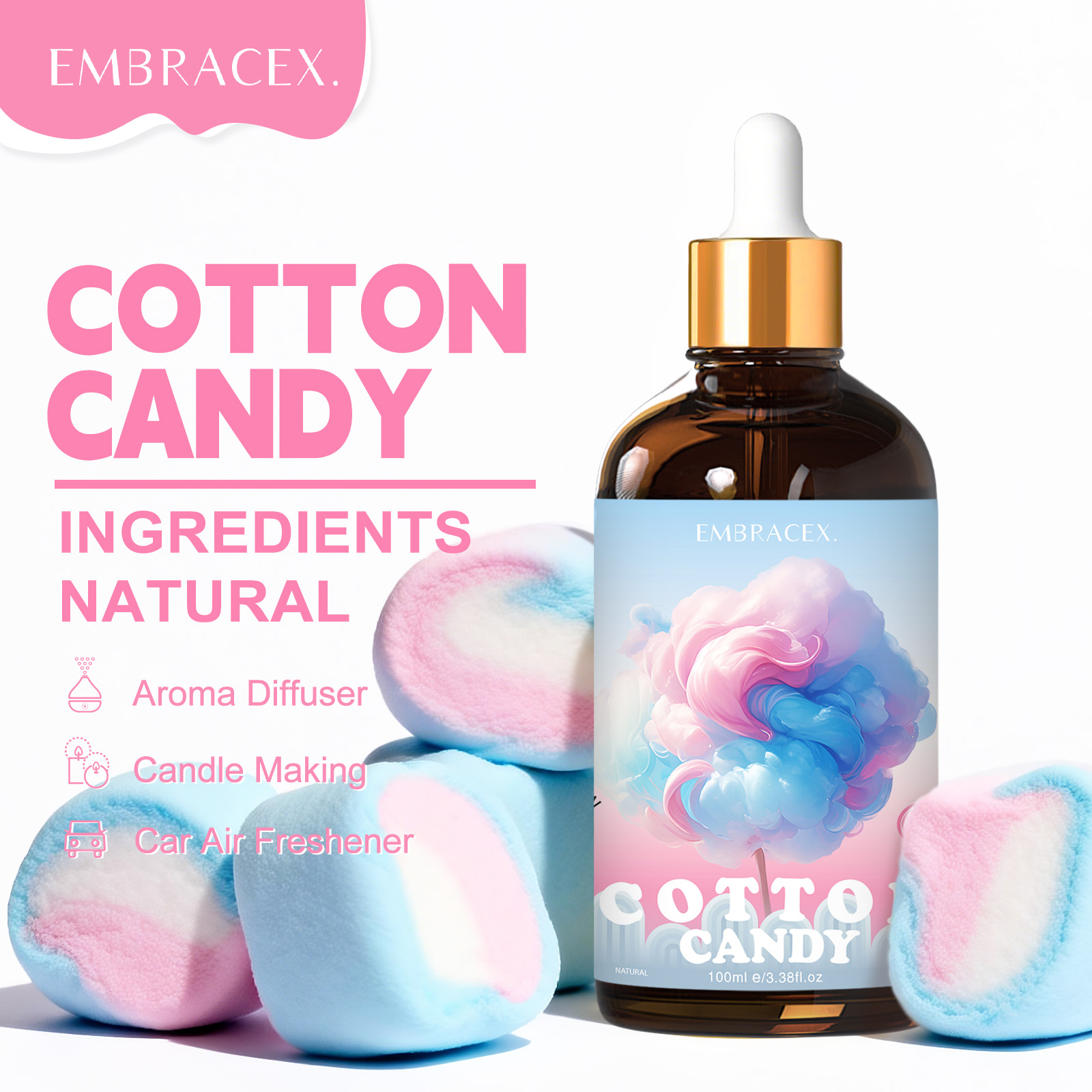 Candle Making Essential Oil - 100ml Cotton Candy Fragrance Oils Diffusers