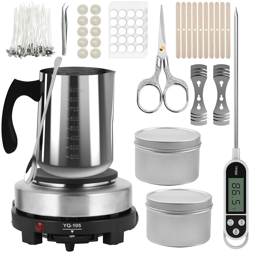 Candle Making Kit For Kids - Candle Pouring Pot with Electric Hot
