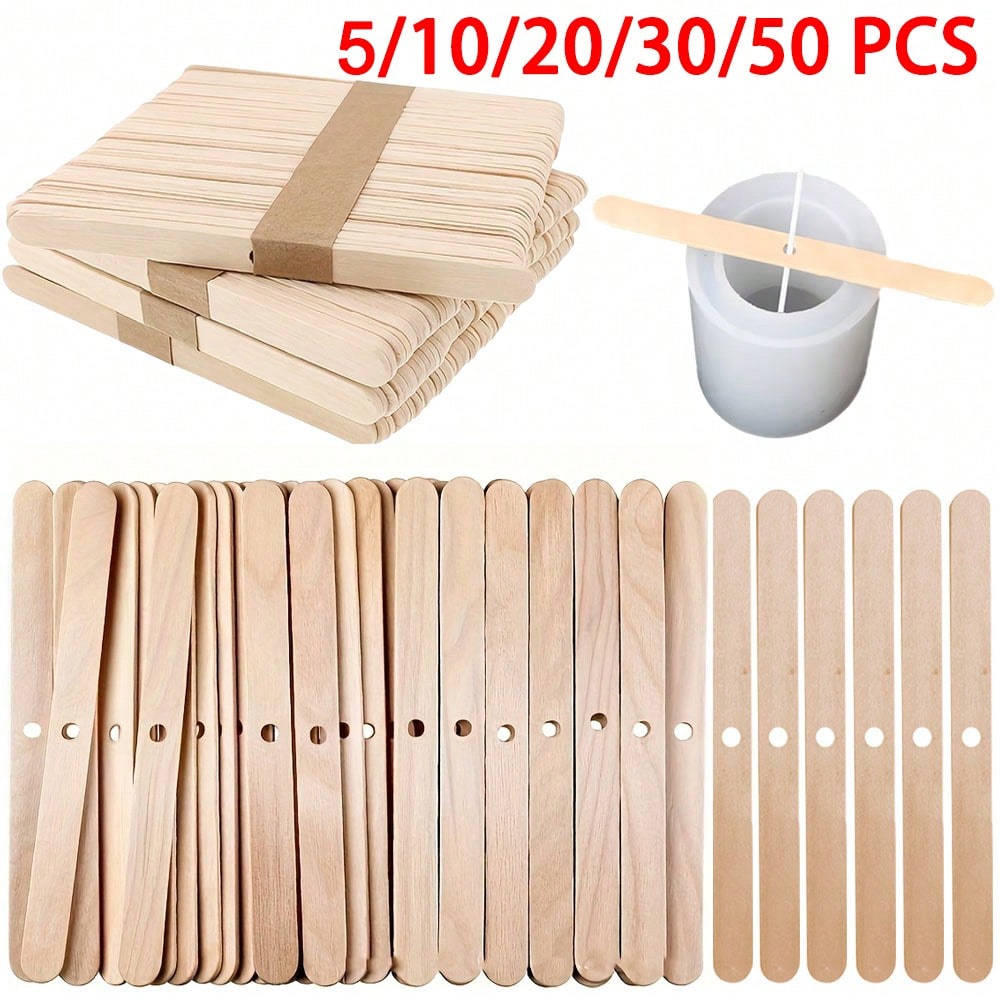 Candle Making Instructions - 5/10/20/30/50pcs Wooden Candle Wick Holder 1