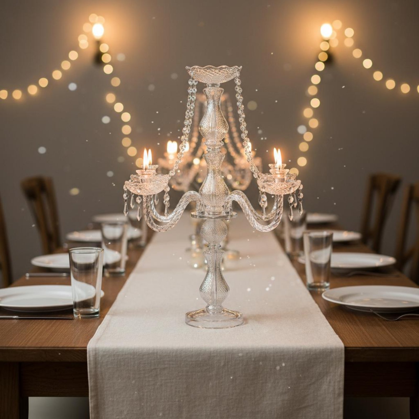 Crystal Candelabra Elegant Wed - Candle Making Supplies ulasan dan harga