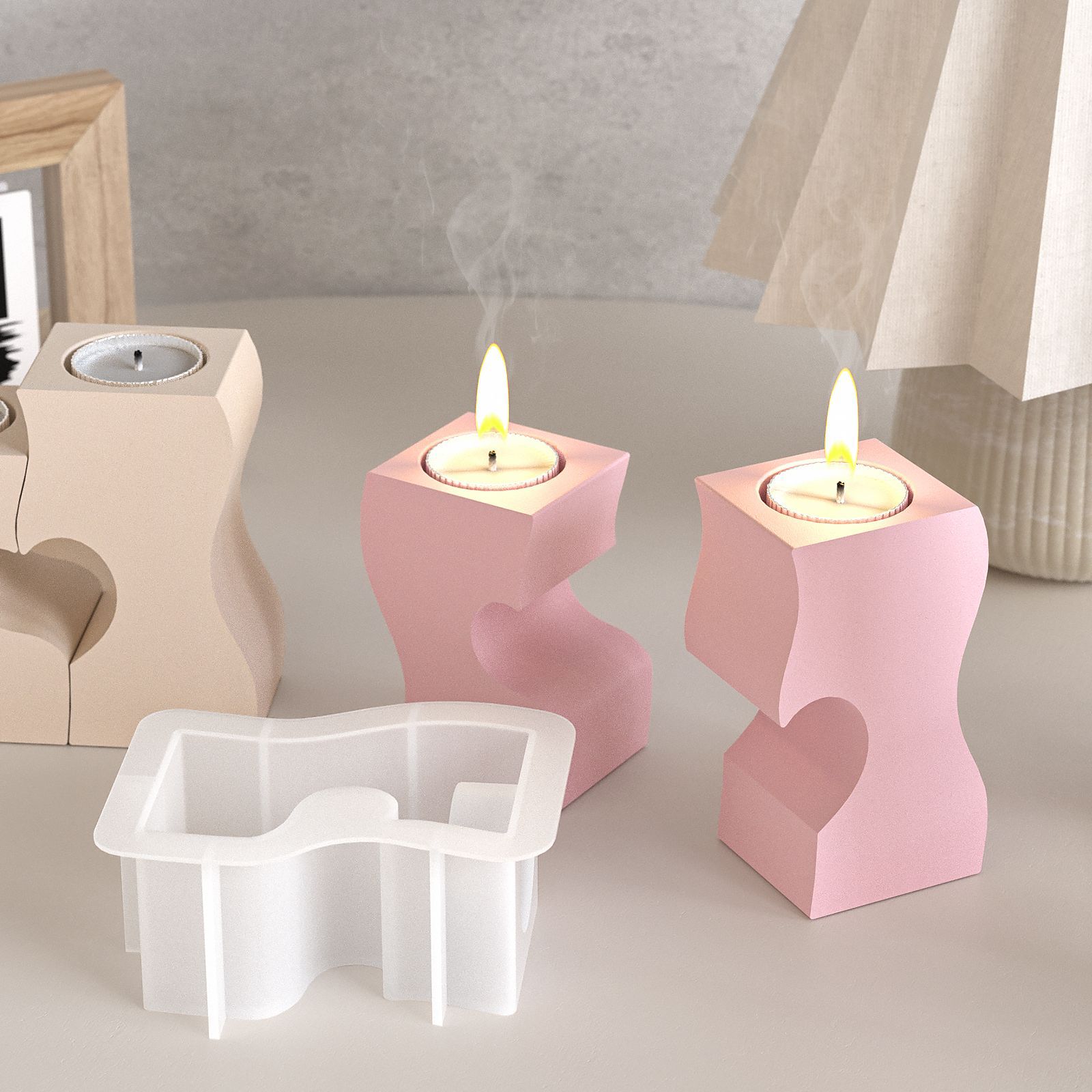 S Heart Candlestick Silicone M - Candle Making Supplies ulasan dan harga