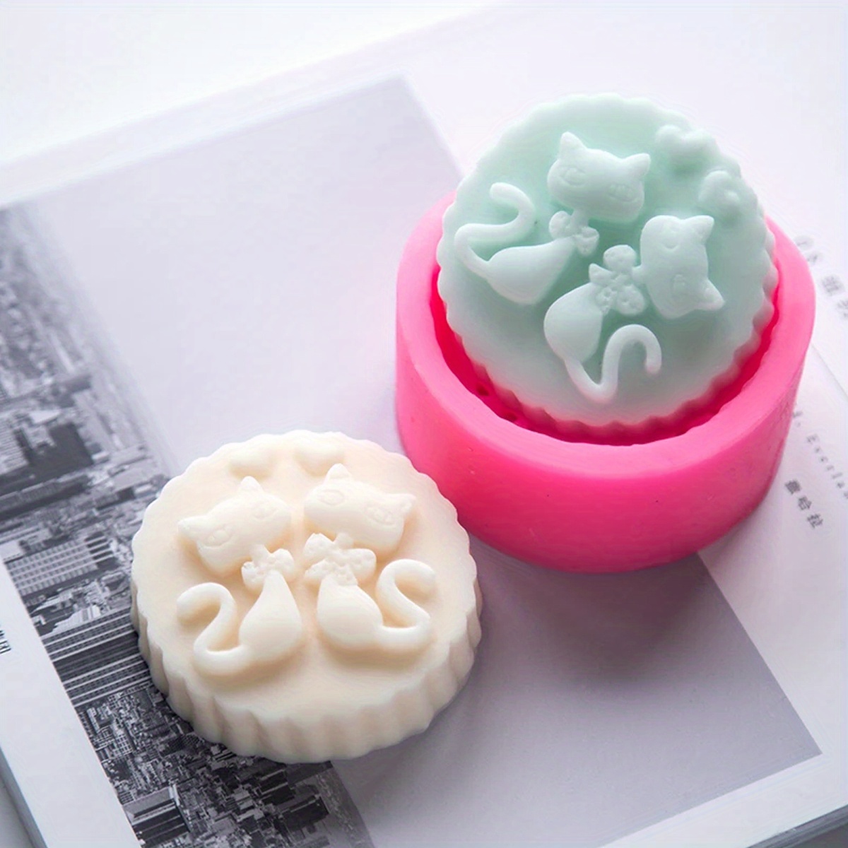 1-Piece Silicone Cat Soap Mold - Candle Making Video ulasan dan harga