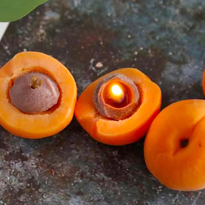 3D Apricot Fruit Candle Silico - Candle Making Supplies ulasan dan harga