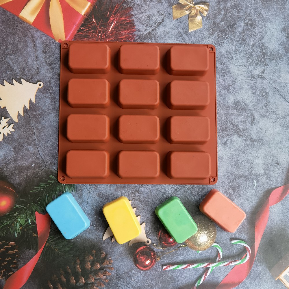 12 Cavity Square Silicone Soap - Candle Making Video ulasan dan harga