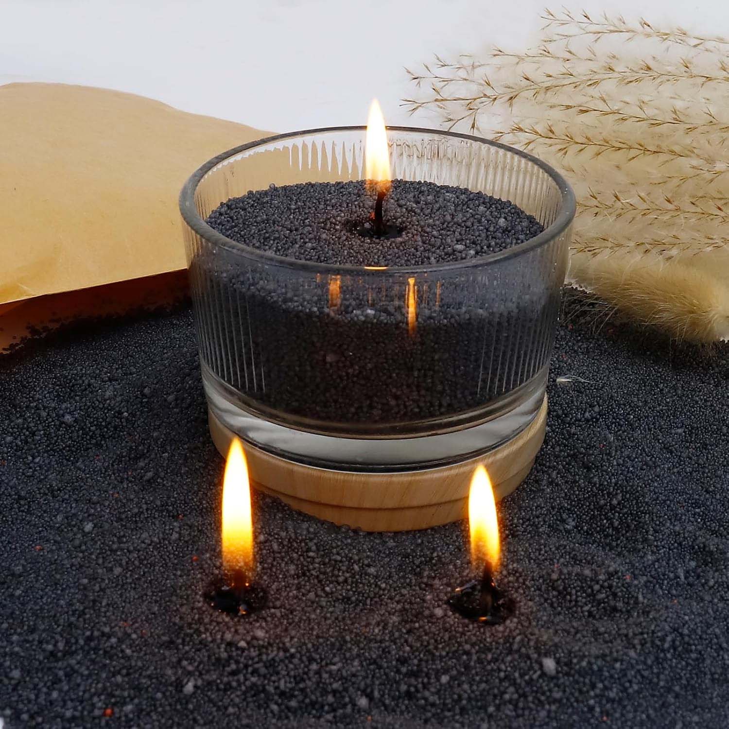 Black Candle Sand with Wick, 2 - Candle Making Video ulasan dan harga