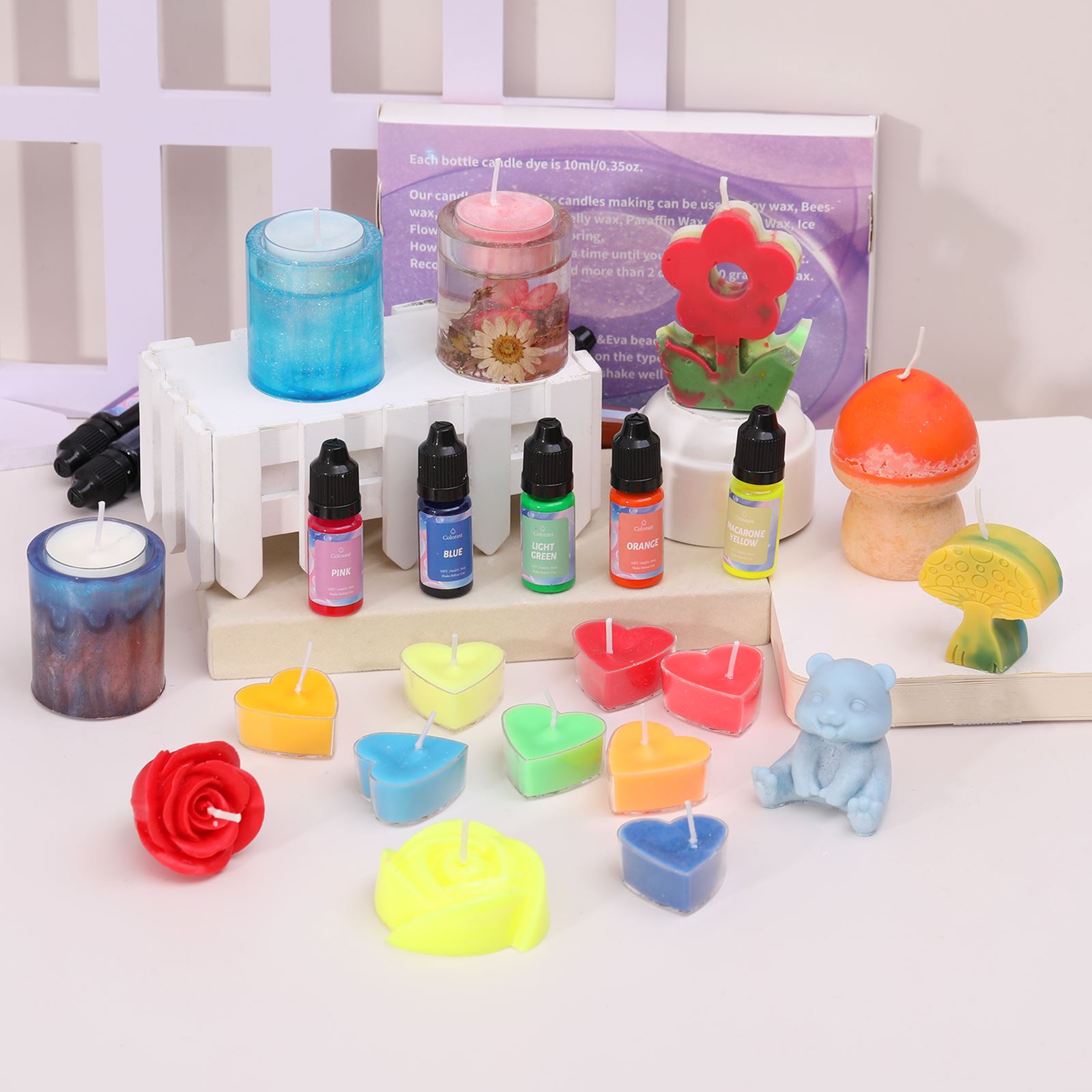 18/30Color Candle Dyes Kit Liq - Candle Making Instructions ulasan dan harga