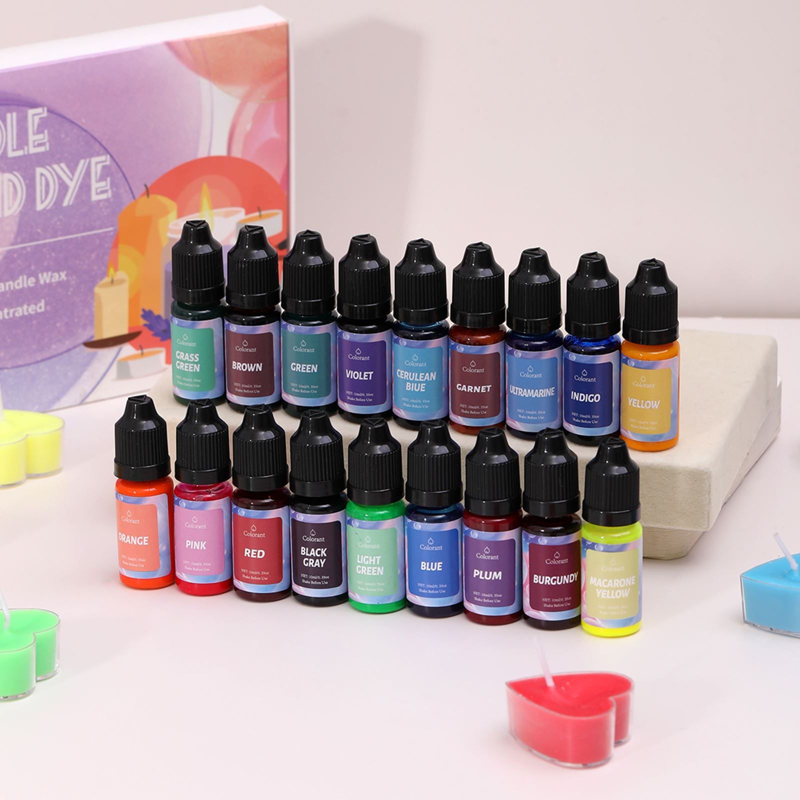 18/30Color Candle Dyes Kit Liq - Candle Making Instructions ulasan dan harga